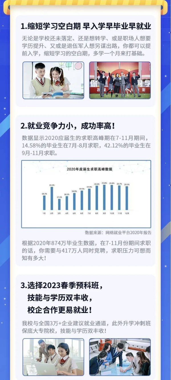 2023春季預科班，學歷技能雙豐收，校企合作更易就業！